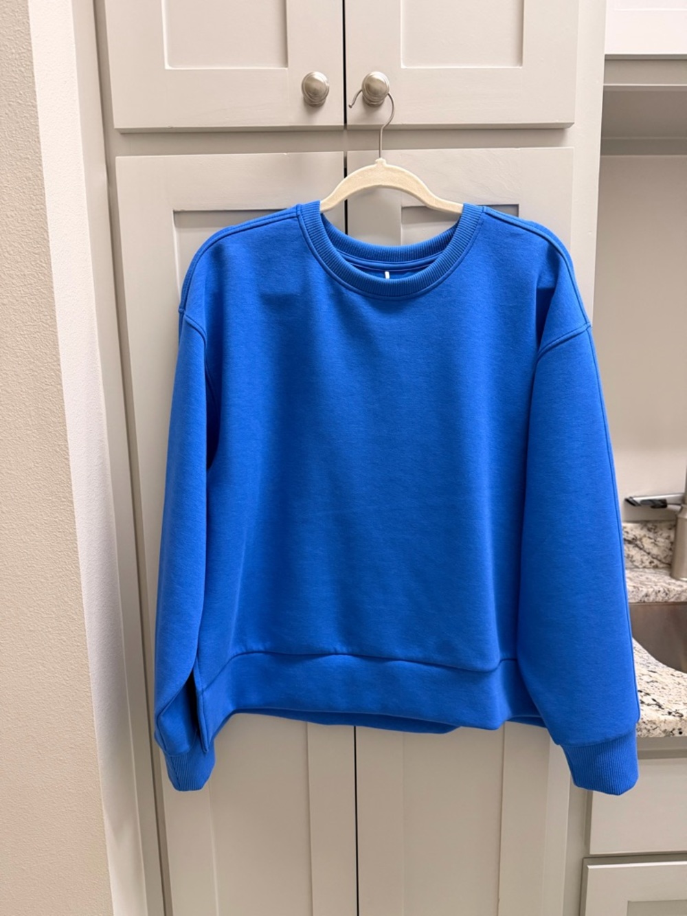 NWOT! CALIA by Carrie Underwood Electric Blue Scuba Sweater